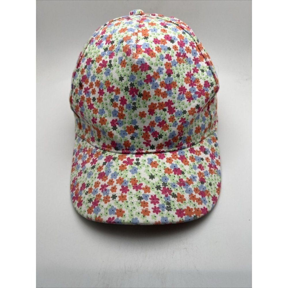 GYMBOREE Baseball Cap Girls Med/Large Hat  Floral Adjustable Strapback GR10